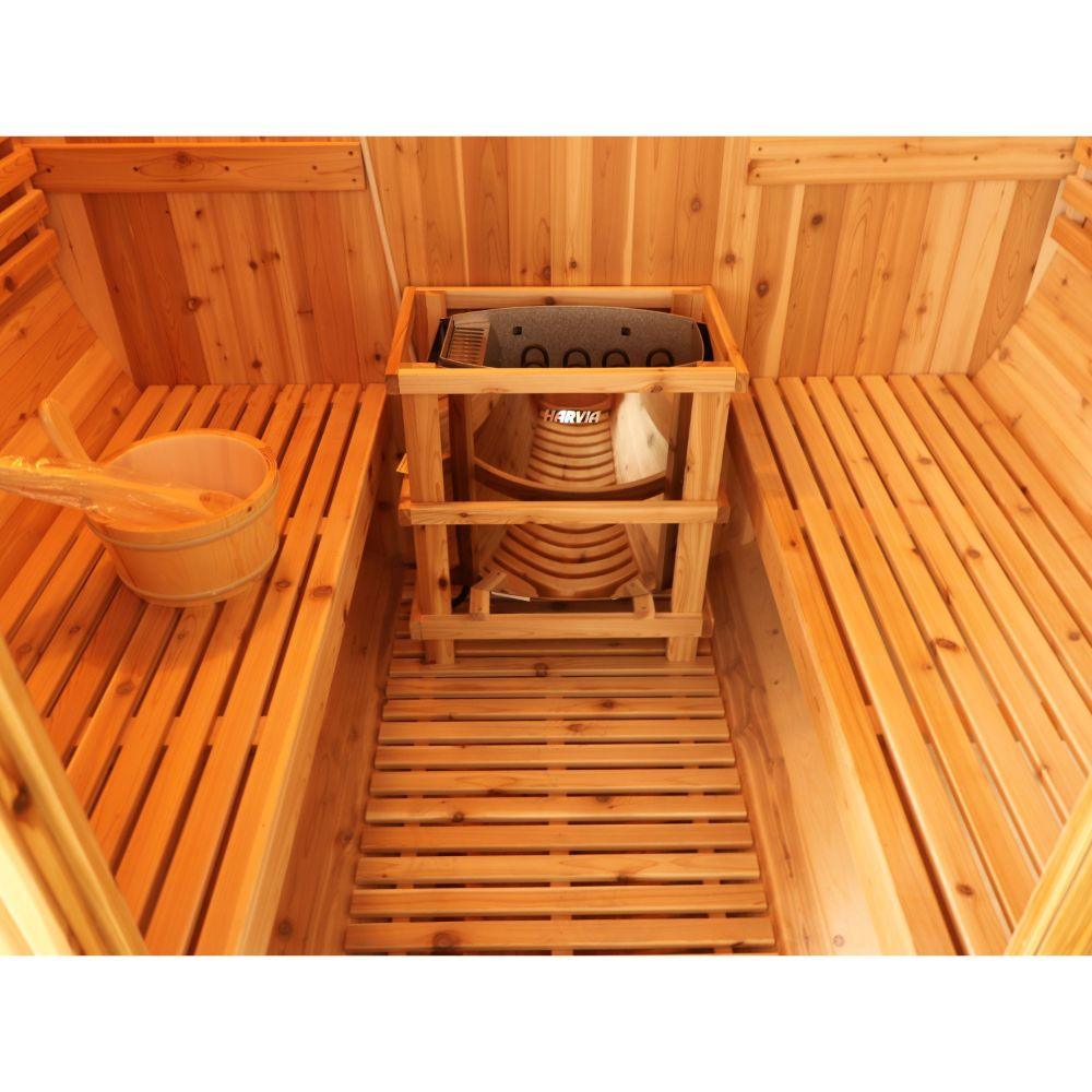 SunRay Saunas Aurora 2-4 Person Barrel Sauna