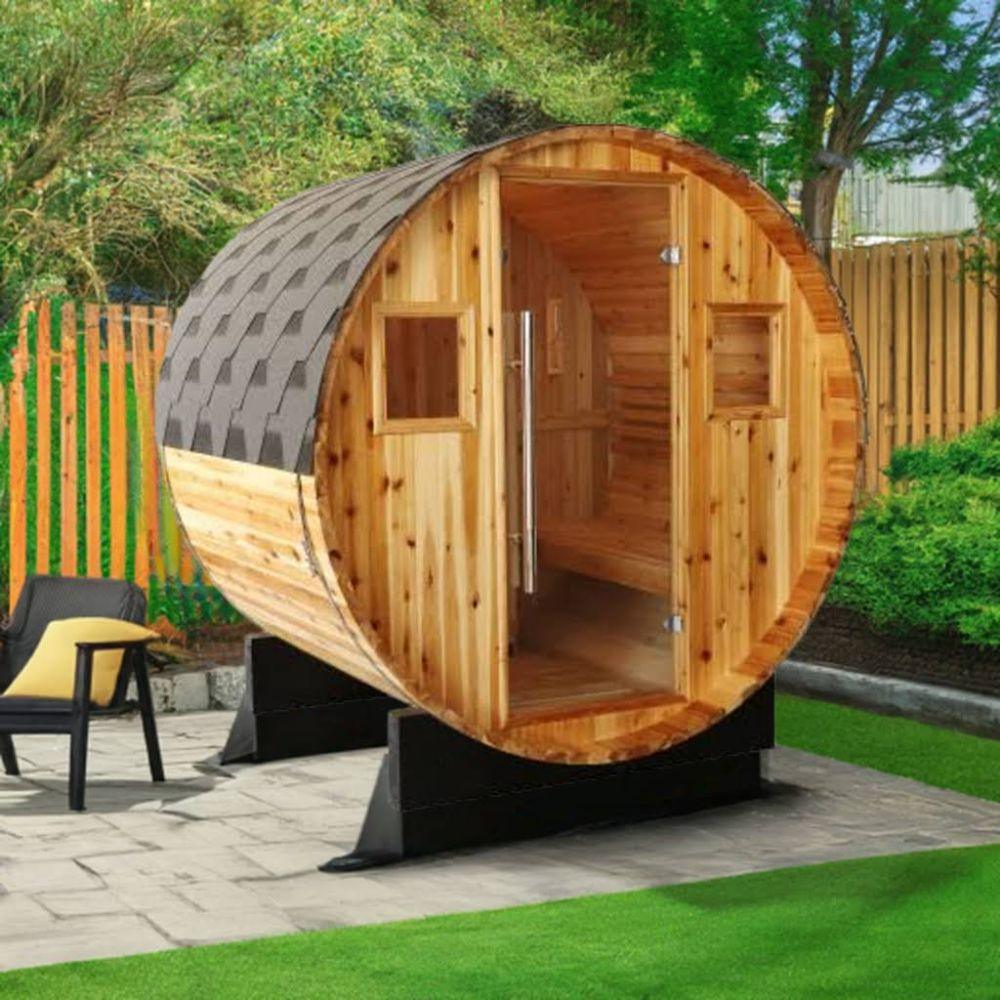 SunRay Saunas Aurora 2-4 Person Barrel Sauna