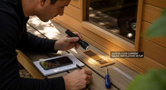 outdoor sauna ventilation inspection