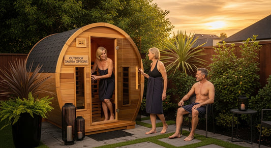 outdoor sauna backyard