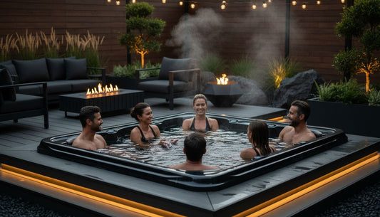 modern outdoor hot tub