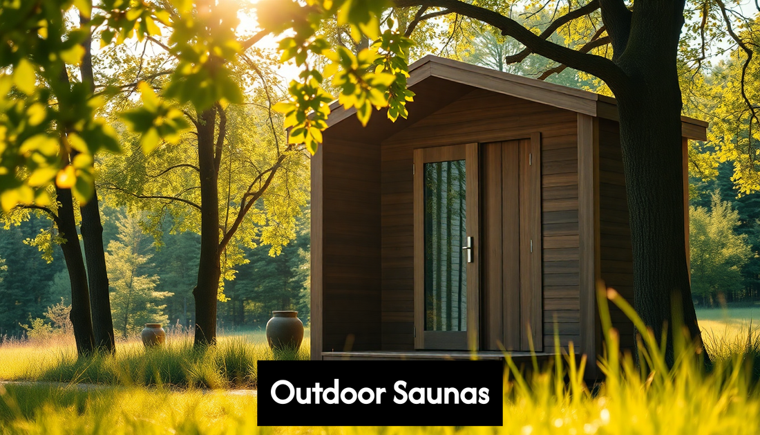 Outdoor sauna in nature