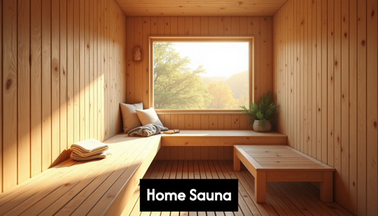 Interior of a modern home sauna