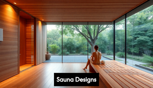 Modern home sauna with glass and wood
