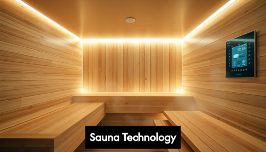 Modern sauna interior with digital controls