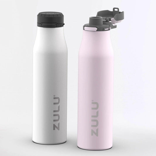 26 Oz. Stainless Insulated Water Bottle, 2 Pack ( Pink/White )