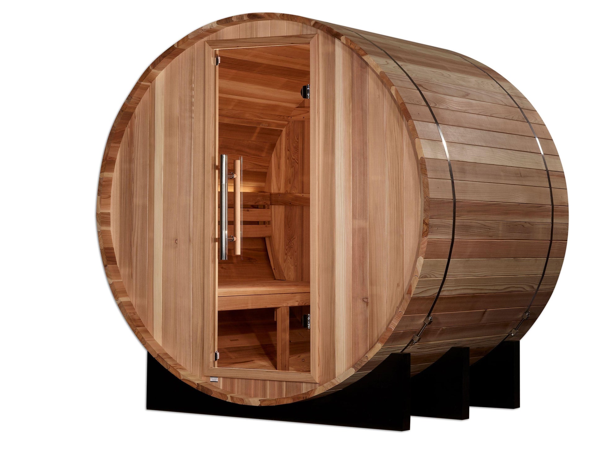 Golden Designs "St. Moritz" 2 Person Barrel Traditional Sauna - Pacific Cedar