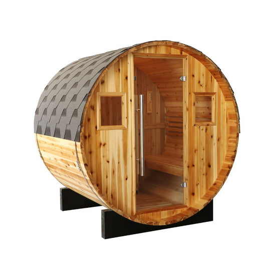 SunRay Saunas Aurora 2-4 Person Barrel Sauna