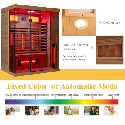 Portable FAR Infrared Sauna for 2-3 Persons in Hemlock Wood