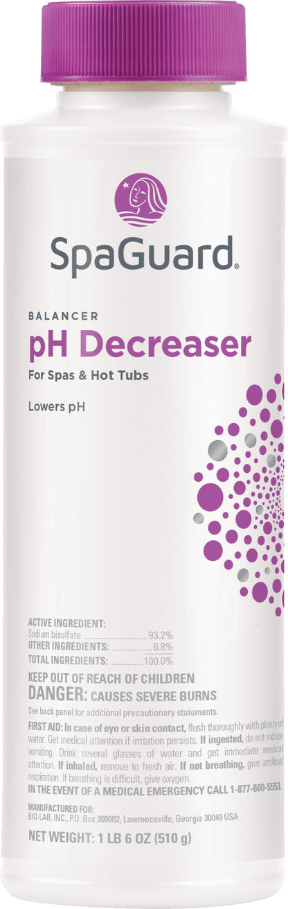 Spa and Hot Tub Chemical Balancer Maintenance Kit - Contains  Total Alkalinity Increaser, Calcium Increaser, Ph Increaser, Ph Decreaser, Scum Absorber