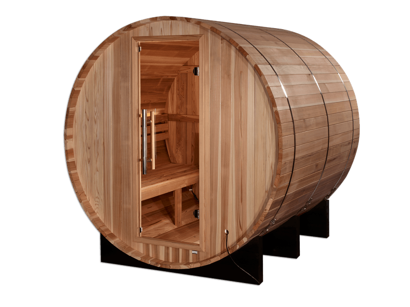 Golden Designs "Arosa" 4 Person Barrel Traditional Sauna - Pacific Cedar