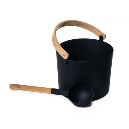 Aluminum 7L Sauna Bucket with Long Handle Spoon Set