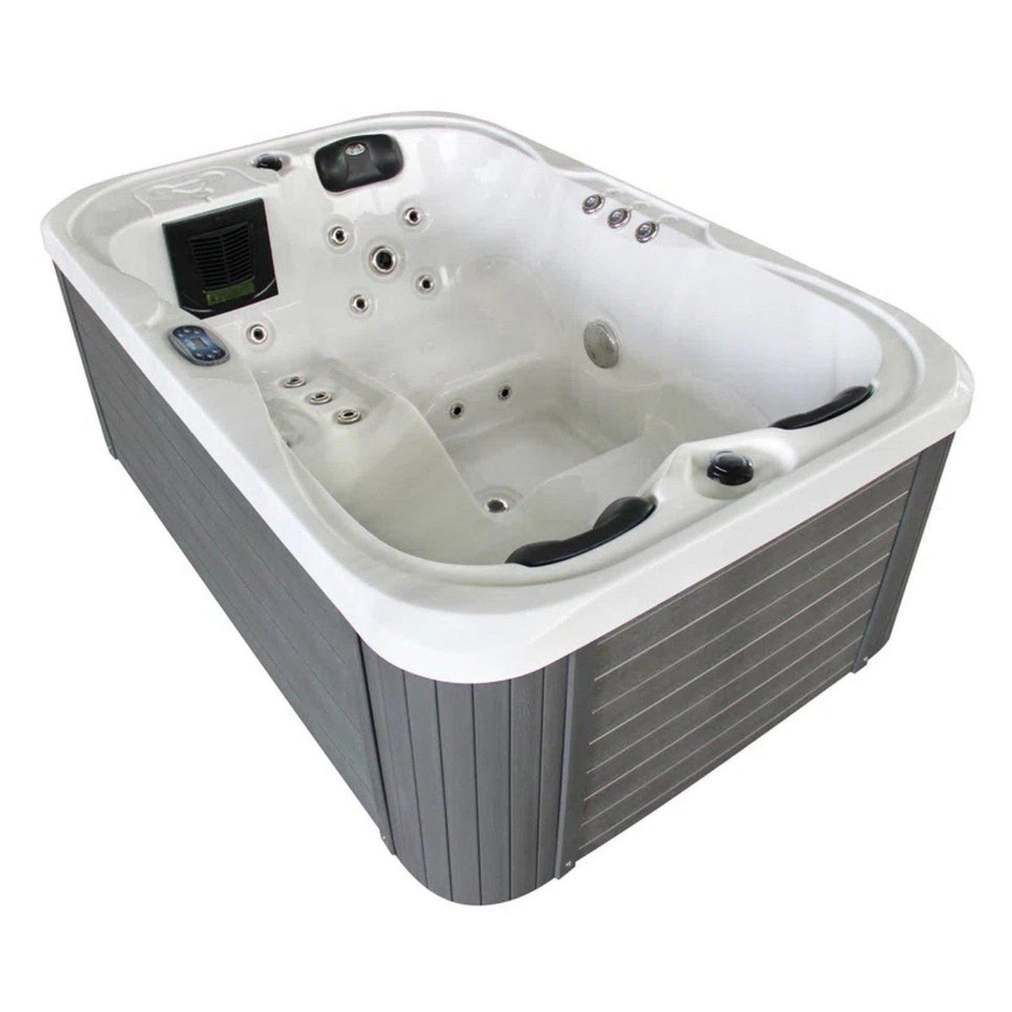 Brotherton 220 Volt 3 Person - Person 29 - Jet Acrylic Rectangle Hot Tub with Ozonator