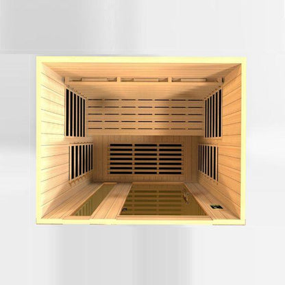 Dynamic Lugano 3-Person Full Spectrum Near Zero EMF FAR Infrared Sauna Canadian Hemlock