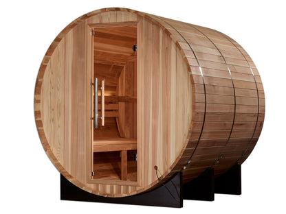 Golden Designs "Arosa" 4 Person Barrel Traditional Sauna - Pacific Cedar