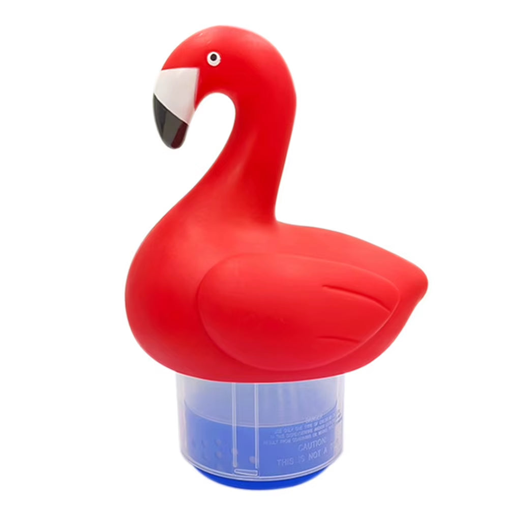 Solar Flamingo Chlorine Floater with Light Chlorine Tablet Floater Flamingo Floating Chlorinator for Purify Swimming Pool Water