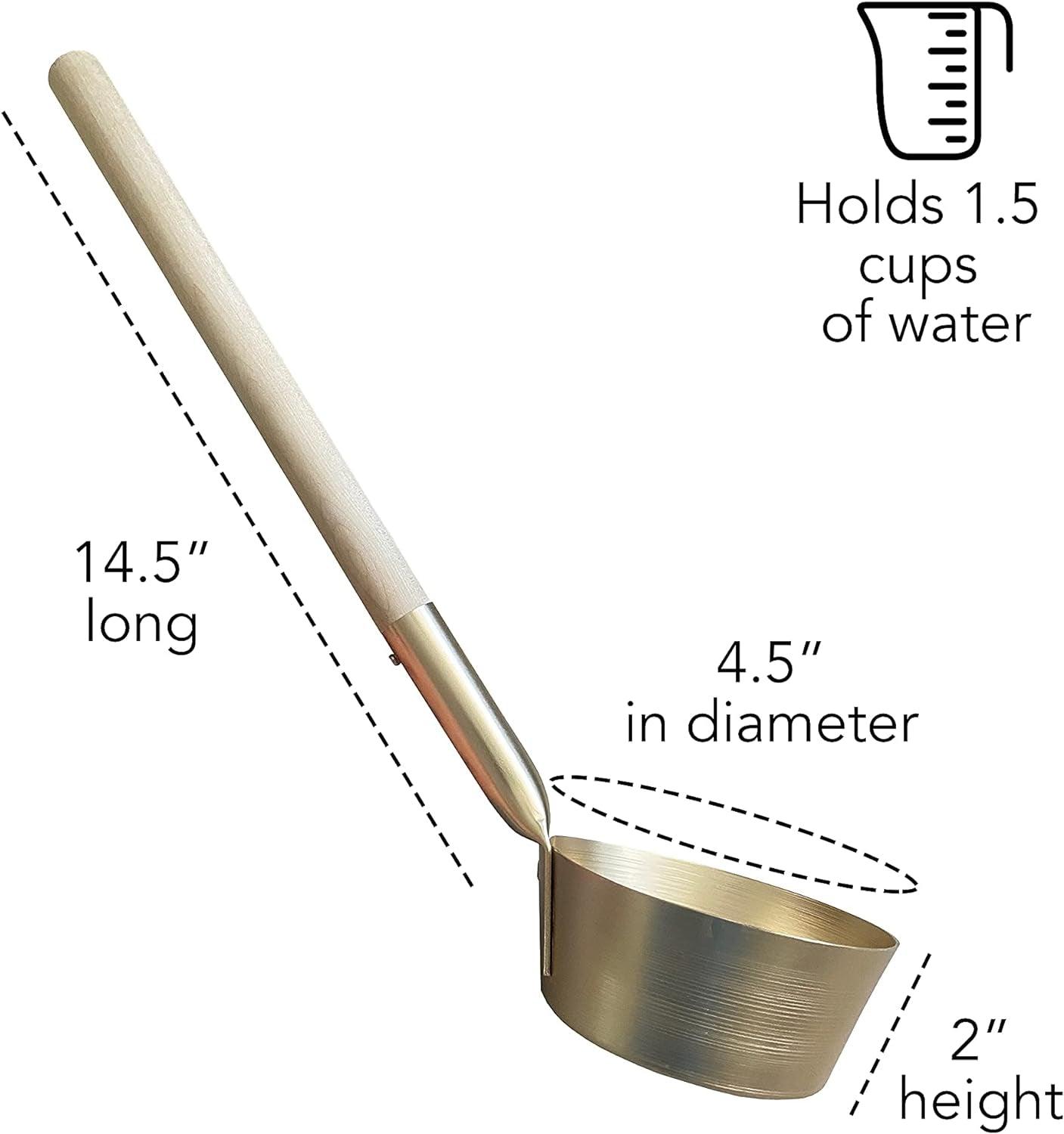 Premium Gold Aluminum Sauna Bucket with Ladle - Essential Accessories for Home Sauna