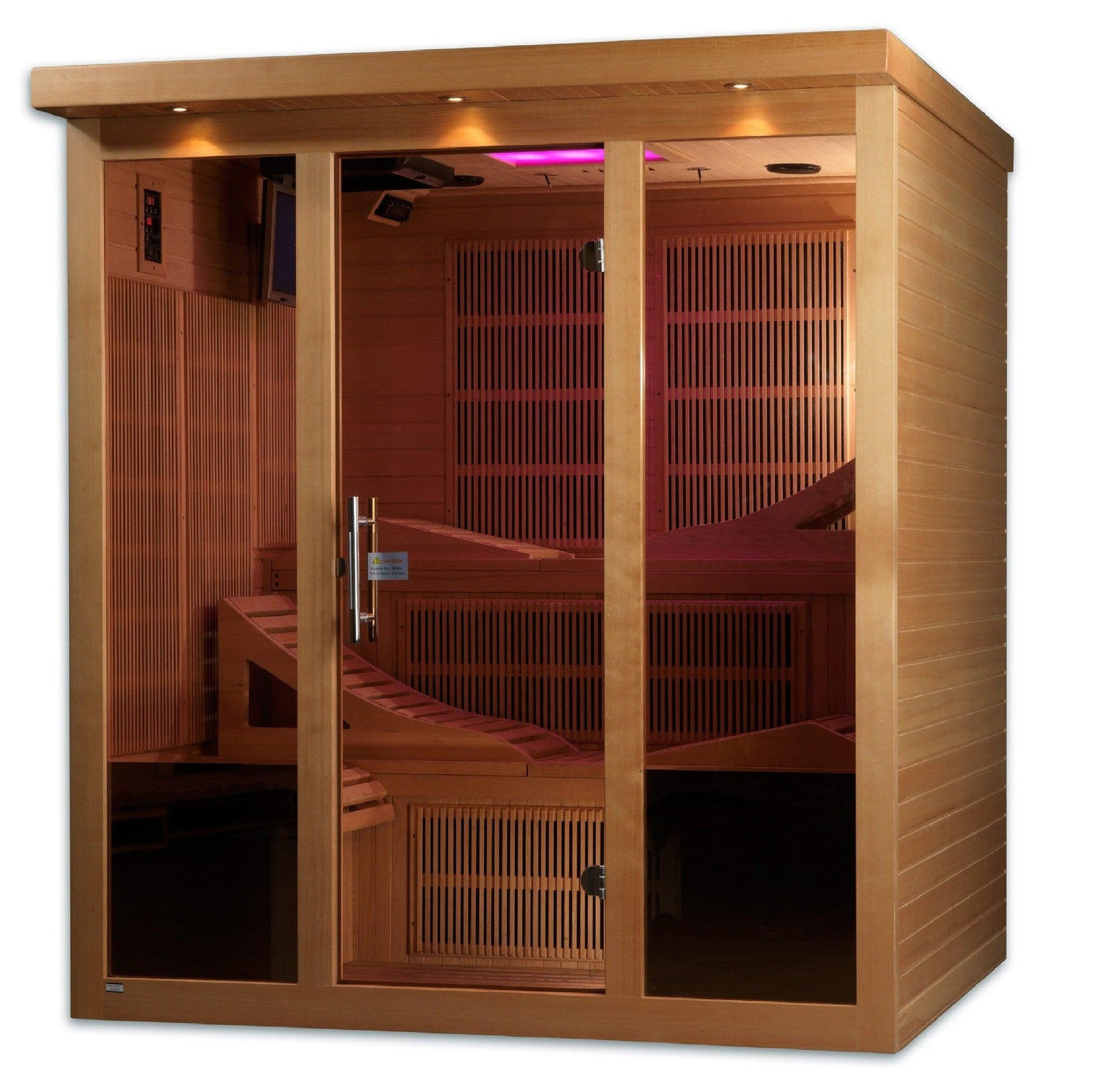 Golden Designs Monaco 6-person PureTech Near Zero EMF FAR Infrared Sauna