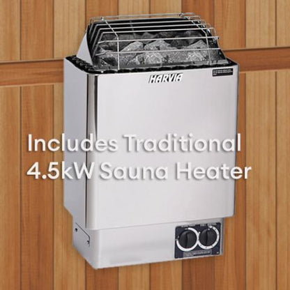 Finnmark FD-5 Trinity XL Infrared & Steam Sauna Combo - 75"W x 64"D x 83"H - Best Life Sauna