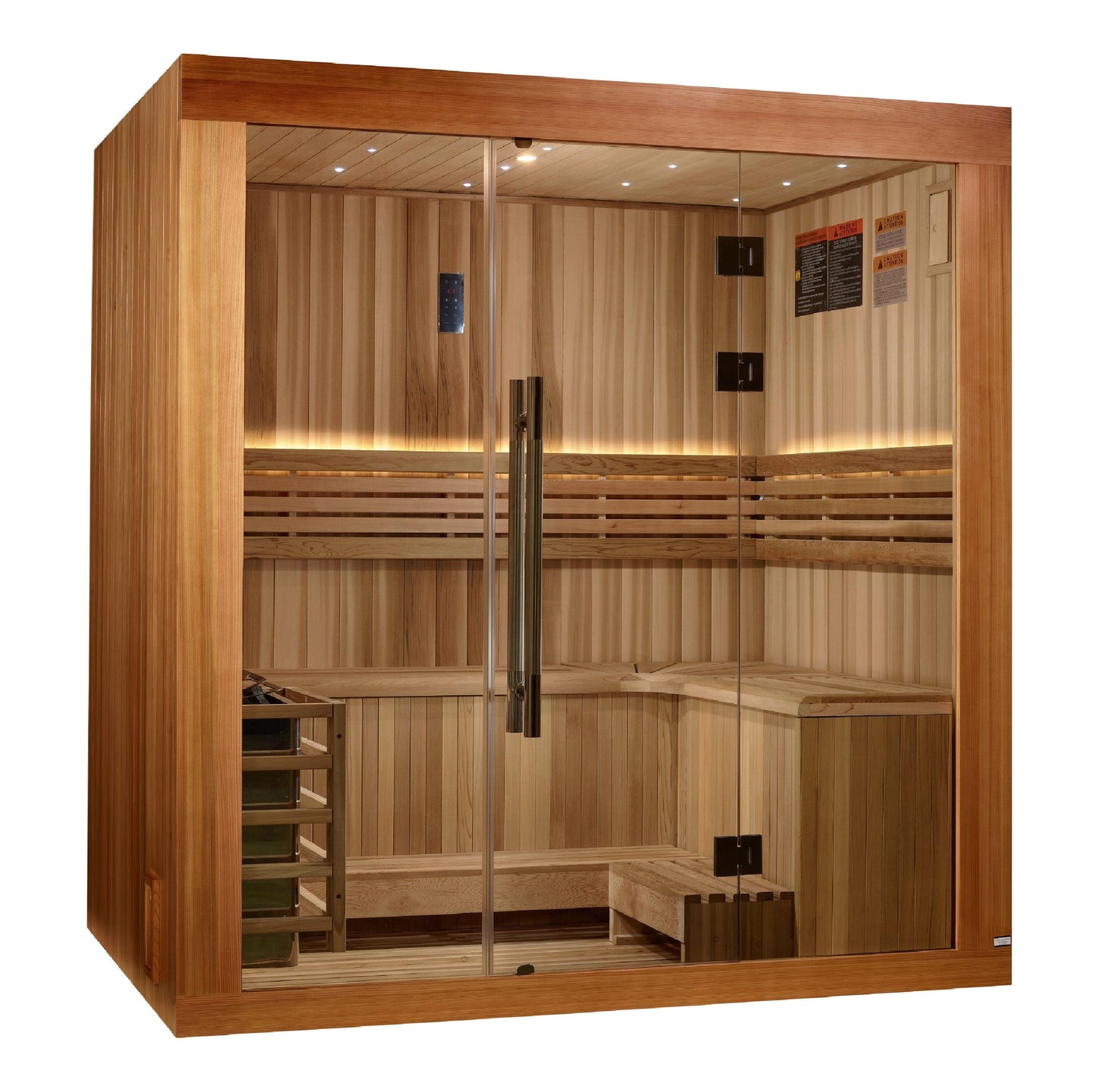 Golden Designs Copenhagen Edition 3 Person Traditional Sauna - Canadian Red Cedar