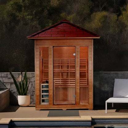 SunRay Saunas Waverly 3-Person Outdoor Traditional Sauna