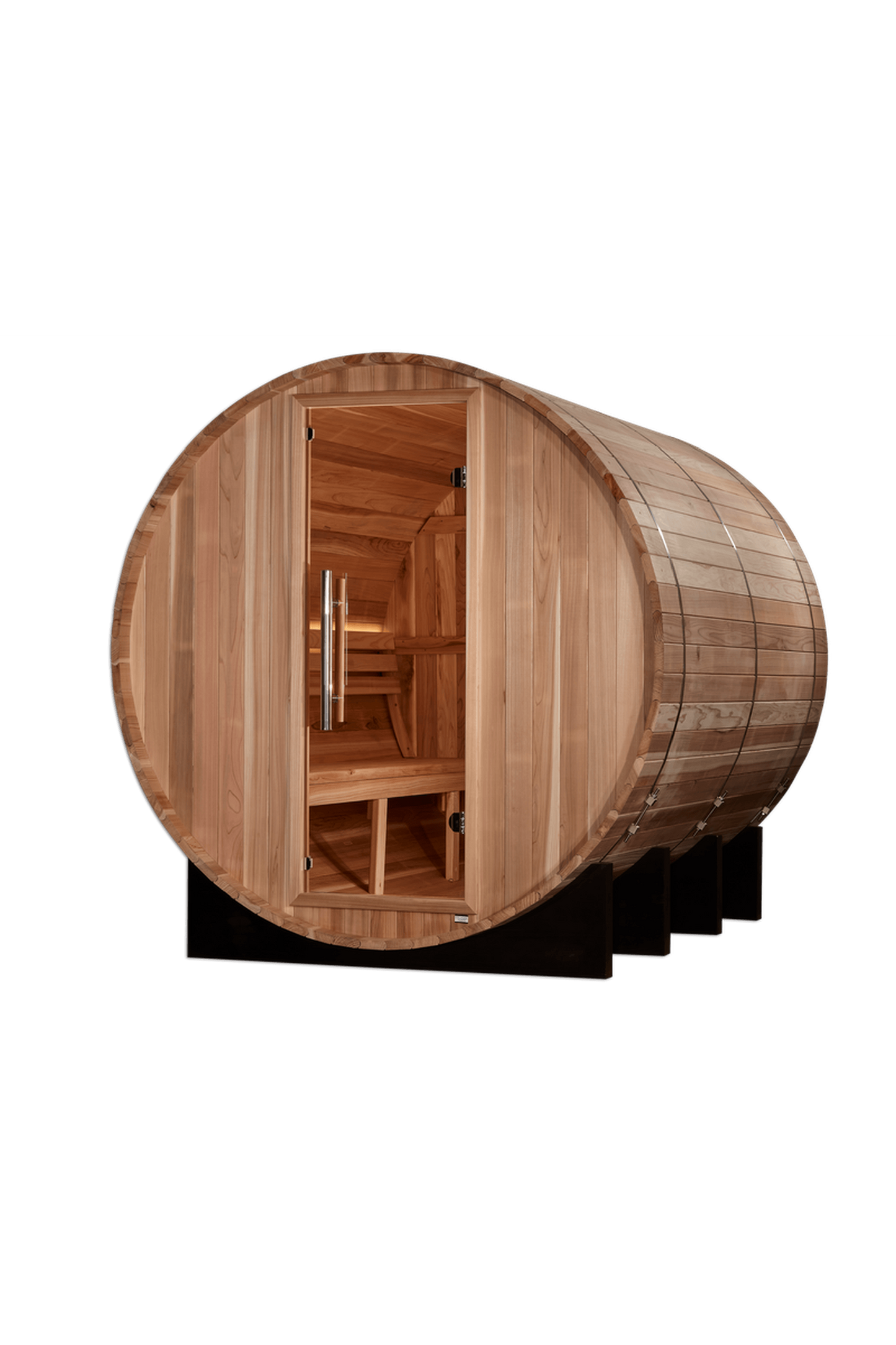 Golden Designs "Klosters" 6 Person Barrel Traditional Sauna - Pacific Cedar