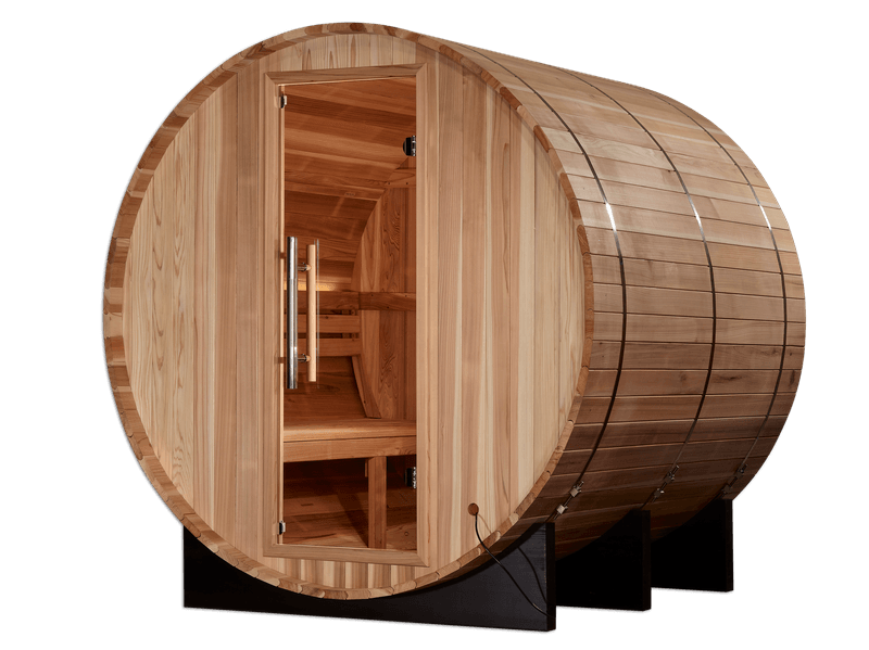 Golden Designs "Arosa" 4 Person Barrel Traditional Sauna - Pacific Cedar