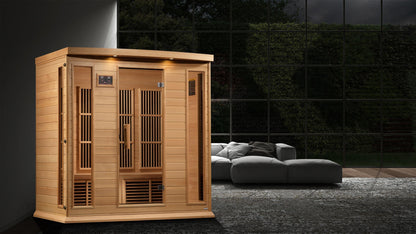 Maxxus 4-Person Corner Near Zero EMF FAR Infrared Sauna