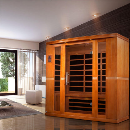 Dynamic Bergamo 4-person Low EMF FAR Infrared Sauna Canadian Hemlock