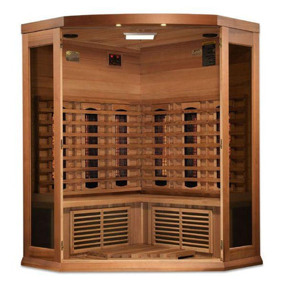 Maxxus 3-Person Corner Full Spectrum Near Zero EMF FAR Infrared Sauna