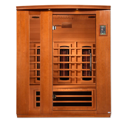 Dynamic Lugano 3-Person Full Spectrum Near Zero EMF FAR Infrared Sauna Canadian Hemlock