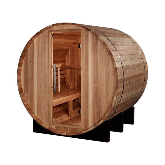 Golden Designs "St. Moritz" 2 Person Barrel Traditional Sauna -  Pacific Cedar