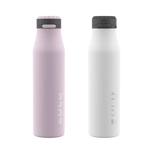 26 Oz. Stainless Insulated Water Bottle, 2 Pack ( Pink/White )