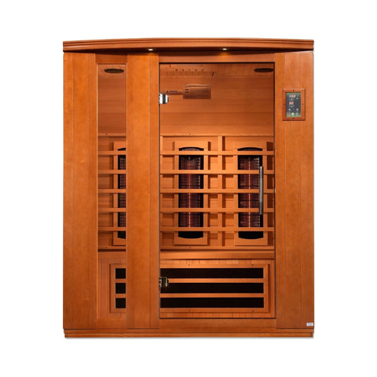 Dynamic Lugano 3-Person Full Spectrum  Near Zero EMF FAR Infrared Sauna Canadian Hemlock