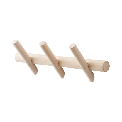 Wood Coat Rack Modern Wooden Hooks Robe Racks for Bedroom Bathroom and Sauna