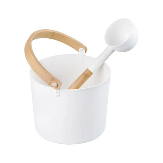 Aluminum 7L Sauna Bucket with Long Handle Spoon Set