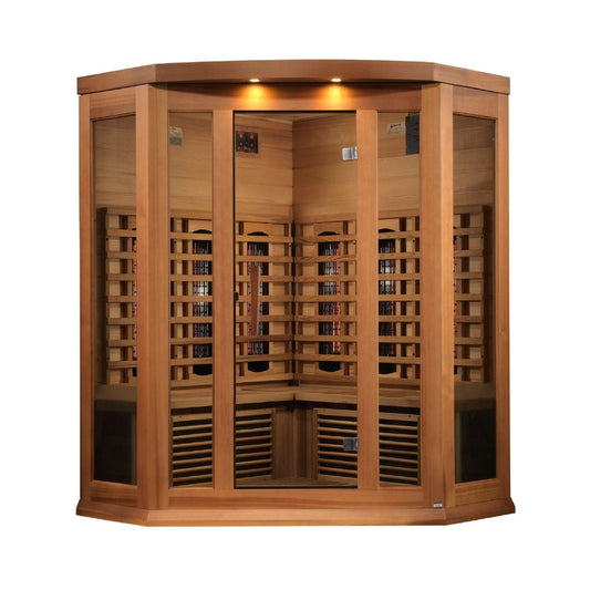 Maxxus 3-Person Corner Full Spectrum  Near Zero EMF FAR Infrared Sauna