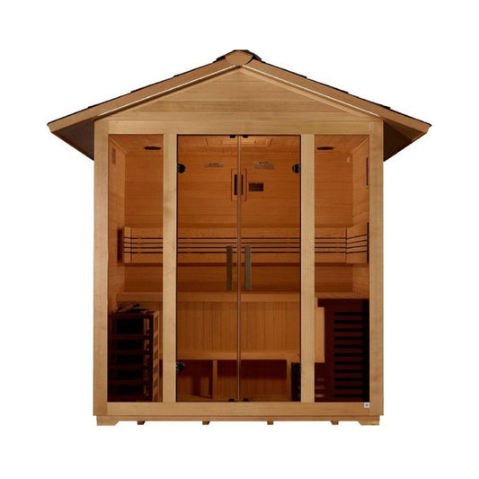 Golden Designs "Vorarlberg" 5 Person Traditional Outdoor Sauna -  Canadian Hemlock