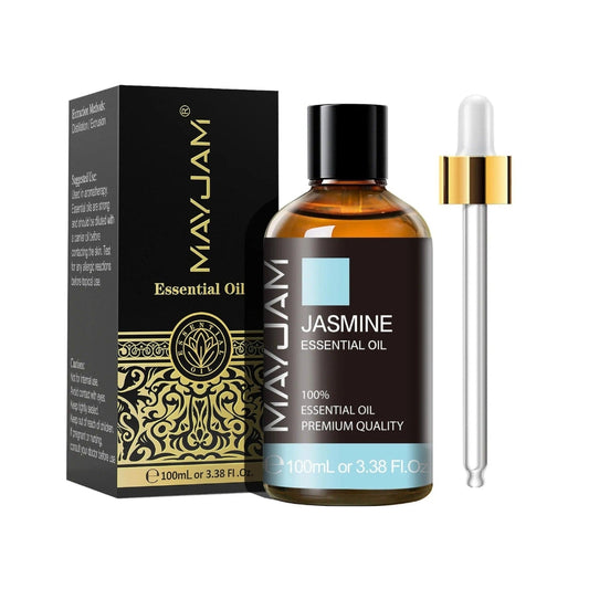 Pure Jasmine Essential Oil 100ML (3.38FL.OZ) - Aromatherapy Oil Home Steam and Sauna Use