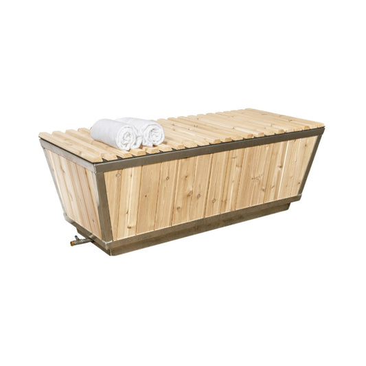 36"x84" Roll Up Cover Clear Cedar Cold Cold Plunge and Hot Tub Use without Wood Heater