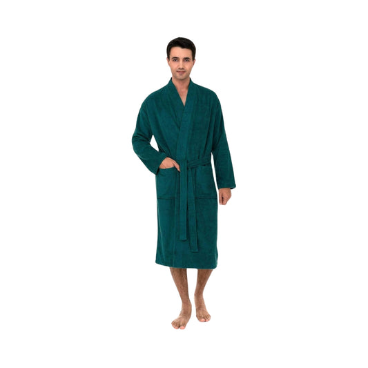 Mens Robe, Kimono Terry Cloth Bathrobe, Cotton Bath Robe for Men Small-Medium