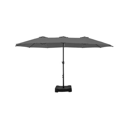 Nyasia 180" X 108" Rectangular Market Umbrella with Base