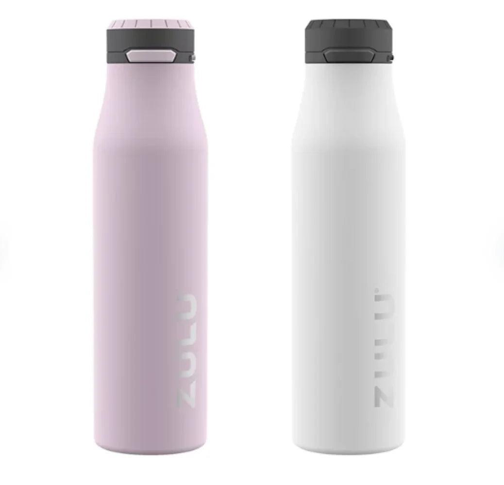 26 Oz. Stainless Insulated Water Bottle, 2 Pack ( Pink/White )