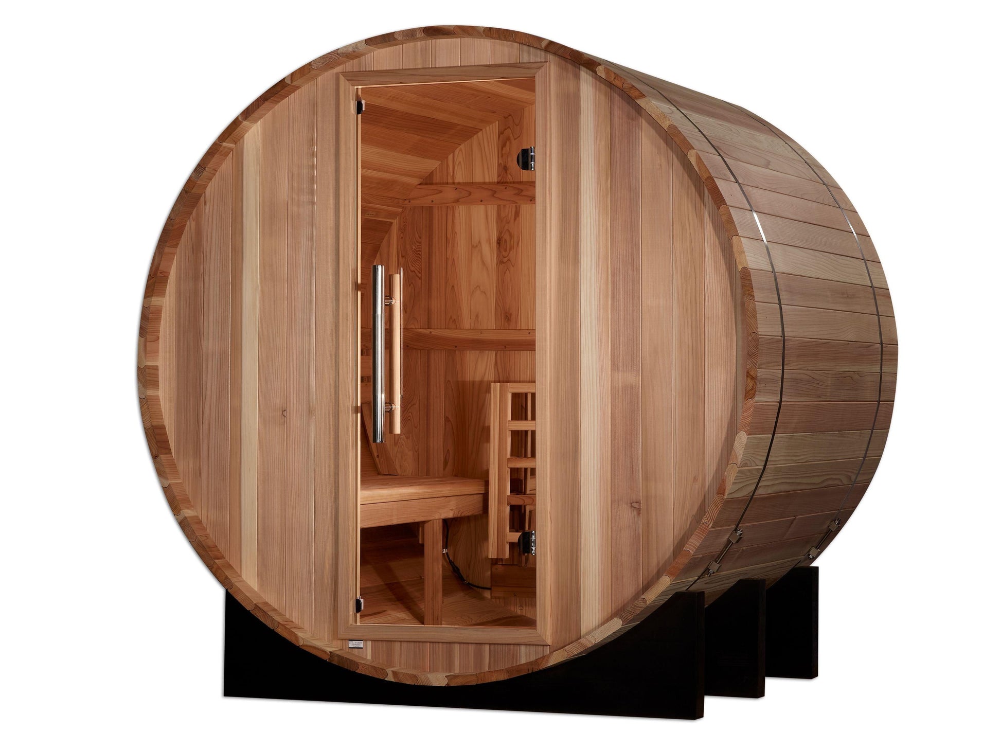 Golden Designs "St. Moritz" 2 Person Barrel Traditional Sauna - Pacific Cedar