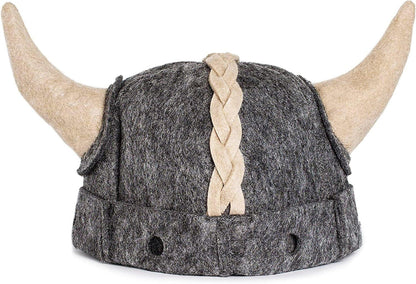 Viking Sauna Hat for Men - Gray Finnish Style Sauna Hat