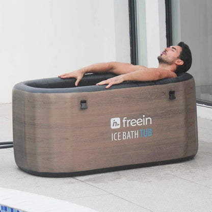 Ice Bath Cold Plunge Bath Inflatable Bath Tub for Sports Recovery Wood