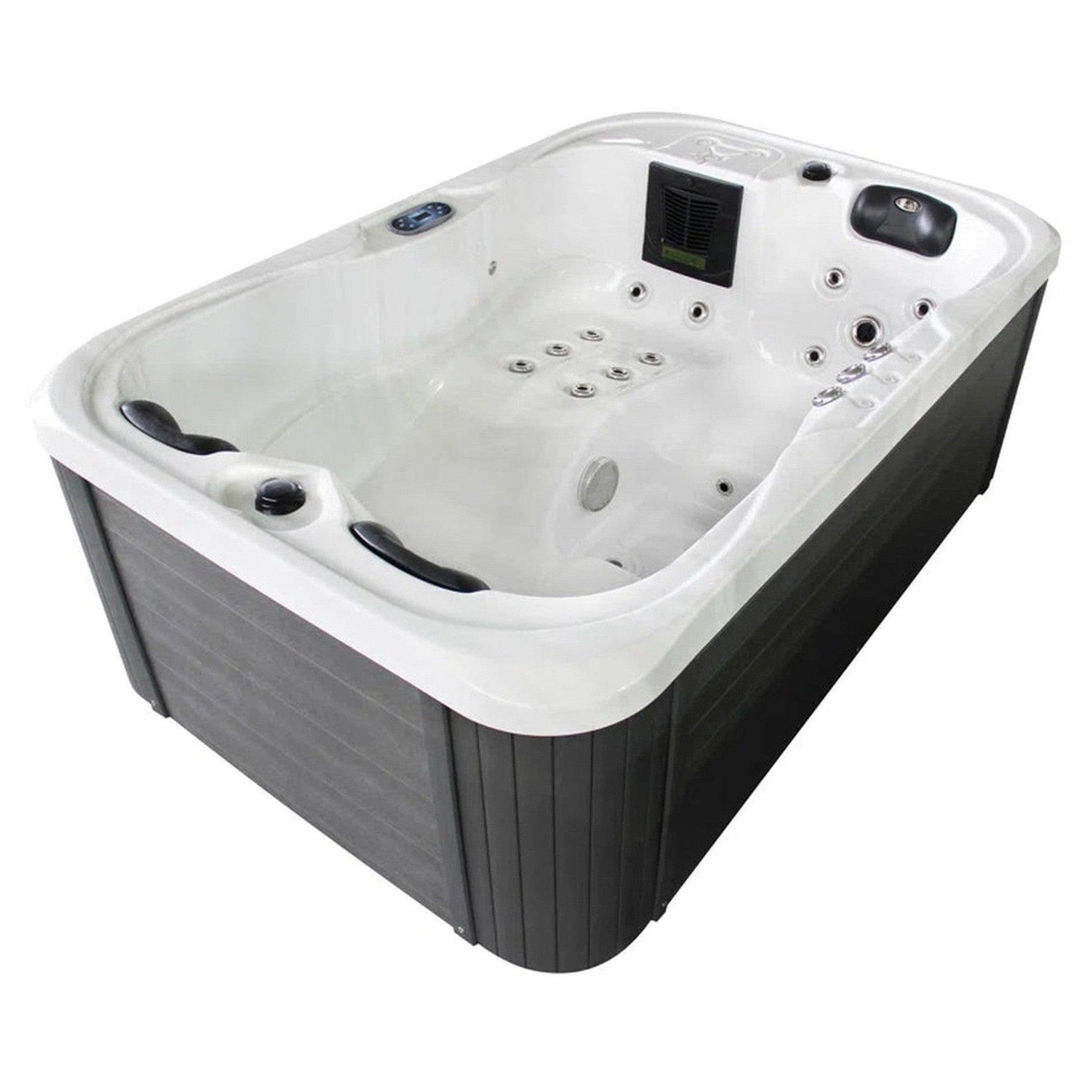 Brotherton 220 Volt 3 Person - Person 29 - Jet Acrylic Rectangle Hot Tub with Ozonator