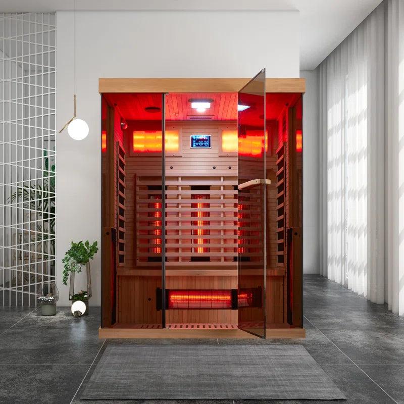 Portable FAR Infrared Sauna for 2-3 Persons in Hemlock Wood