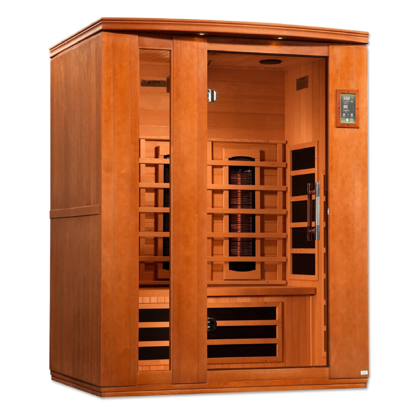 Dynamic Lugano 3-Person Full Spectrum Near Zero EMF FAR Infrared Sauna Canadian Hemlock