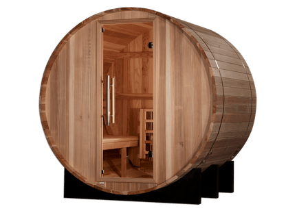 Golden Designs "St. Moritz" 2 Person Barrel Traditional Sauna - Pacific Cedar